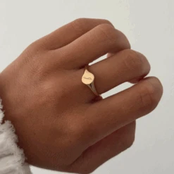 SOLID GOLD SIGNET RING -Alv Jewels 3 4b0805b6 db17 49d1 8b18 814cd4121d04