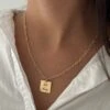 ENGRAVED SQUARE NECKLACE
