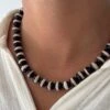 NOIR & CASHMERE STRIPED NECKLACE