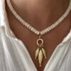 CREAM FISH ON NECKLACE