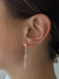 TWO TONED DROP STUDS