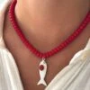 WALLAND IN RED NECKLACE