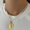 CORITO COIN NECKLACE ON PEARL