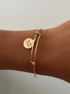 ENGRAVED SLIDING CHARM BRACELET