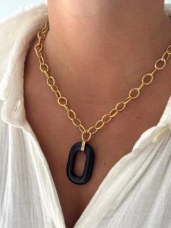 STONE ON CHAIN NECKLACE -Alv Jewels Tezza 5119