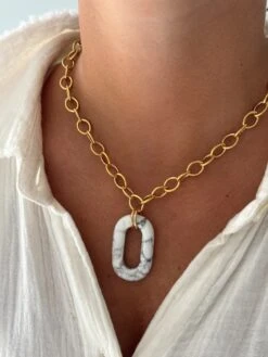 STONE ON CHAIN NECKLACE -Alv Jewels Tezza 5520