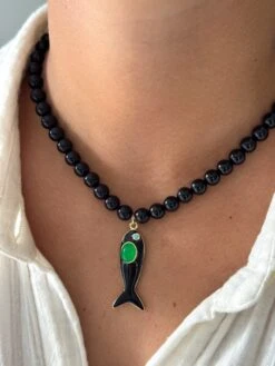 WALLAND IN BLACK NECKLACE