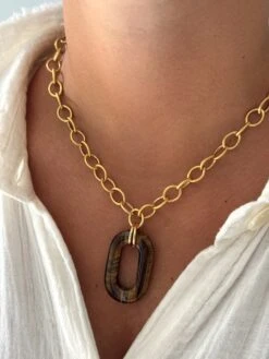 STONE ON CHAIN NECKLACE -Alv Jewels Tezza 6344