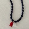 RED & QUARTZ FISH NECKLACE