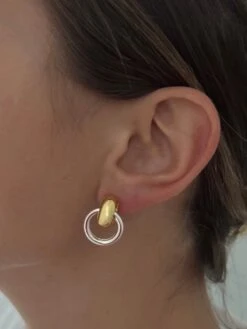 TWO TONED GEORGIE HOOPS