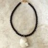 BLACK SHELL NECKLACE