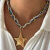 DENIM STAR NECKLACE