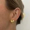 GOLD BITSY HEART STUDS